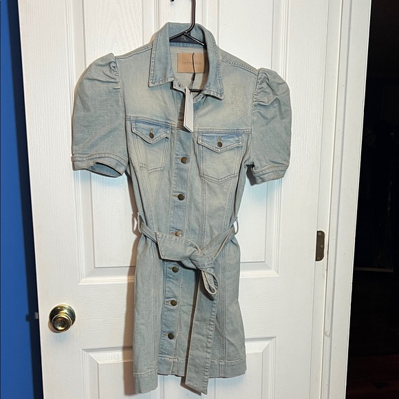 Retrofete Lema Denim Dress - Size Large - Picture 2 of 7